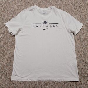 Penn State Nittany Lions Shirt Mens 2XL White NCAA Nike Dri Fit College Football